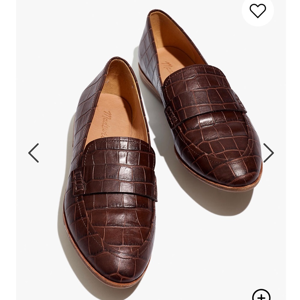 The Alex - Madewell croc embossed loafer - 7.5